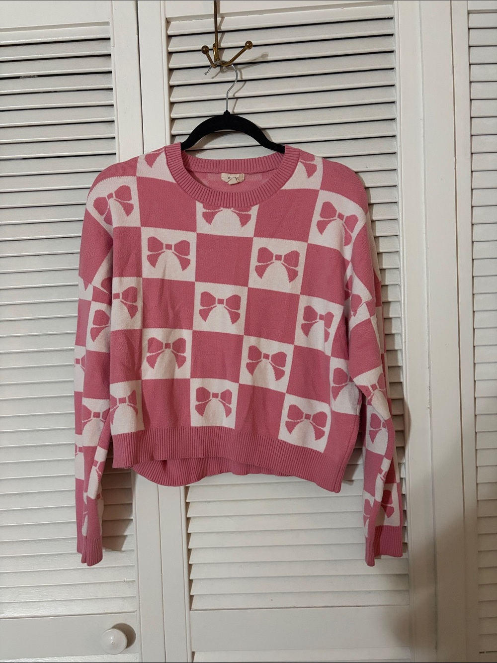 debut Pink Crewneck Knit Sweater